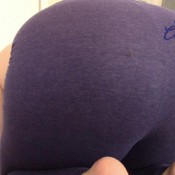 katy churchill farting in blue leggings