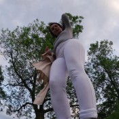 white leggings in the field faye taylor