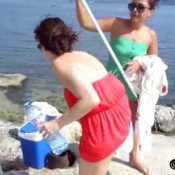 dirty diaper day on the beach! messygirls