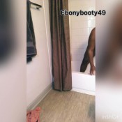 smearing shit in bathroom with face reveal ebonybooty49