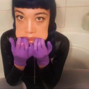 latex girl vomiting little puck