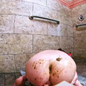 freckledred anal scat truckstop shower 1
