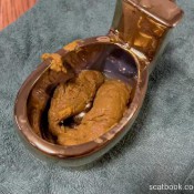 anatheegoddess pooping in my gold toilet and showing off my poopy hole