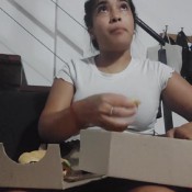 Venussdirty11 Enjoying A Delicious Burger