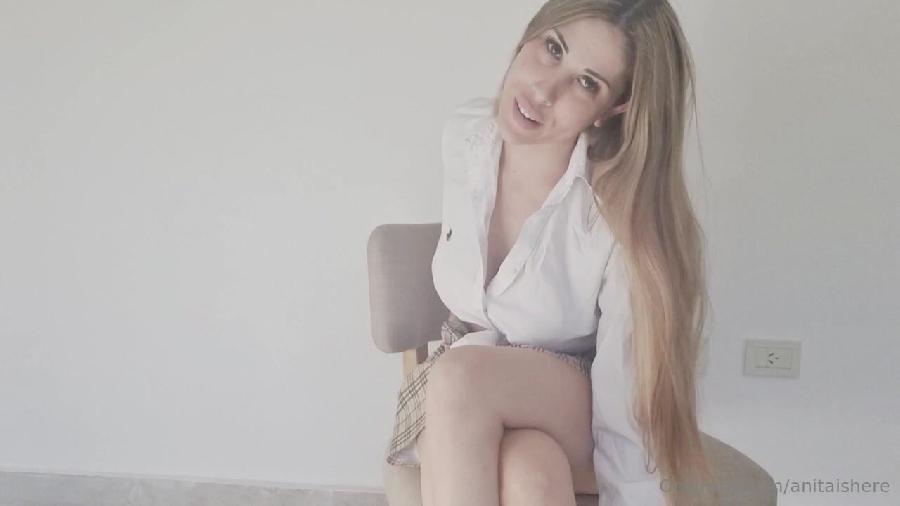 anitaishere Looking like a good girl after class.. JOI and COUNTDOWN cant be better